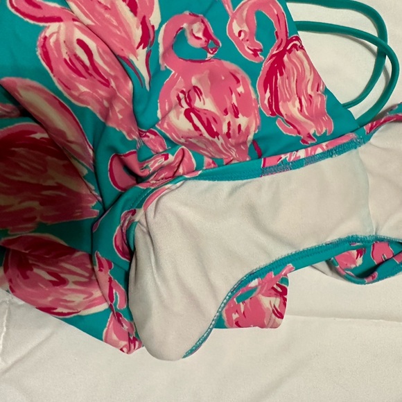 Girls Flamingo Swimsuit - Picture 3 of 5